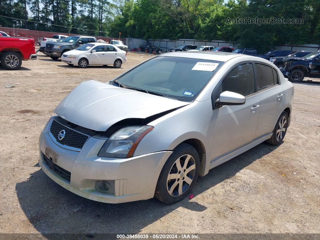 2012 Nissan Sentra 2.0 Sr Silver vin: 3N1AB6AP4CL746653