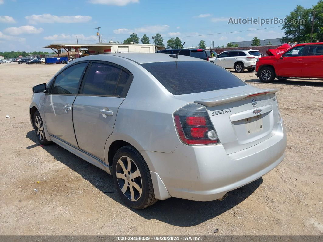 2012 Nissan Sentra 2.0 Sr Silver vin: 3N1AB6AP4CL746653