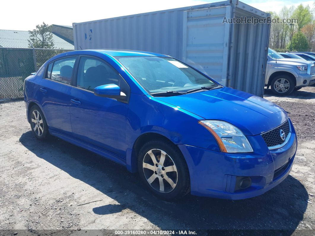 2012 Nissan Sentra 2.0 Sr Blue vin: 3N1AB6AP4CL752081