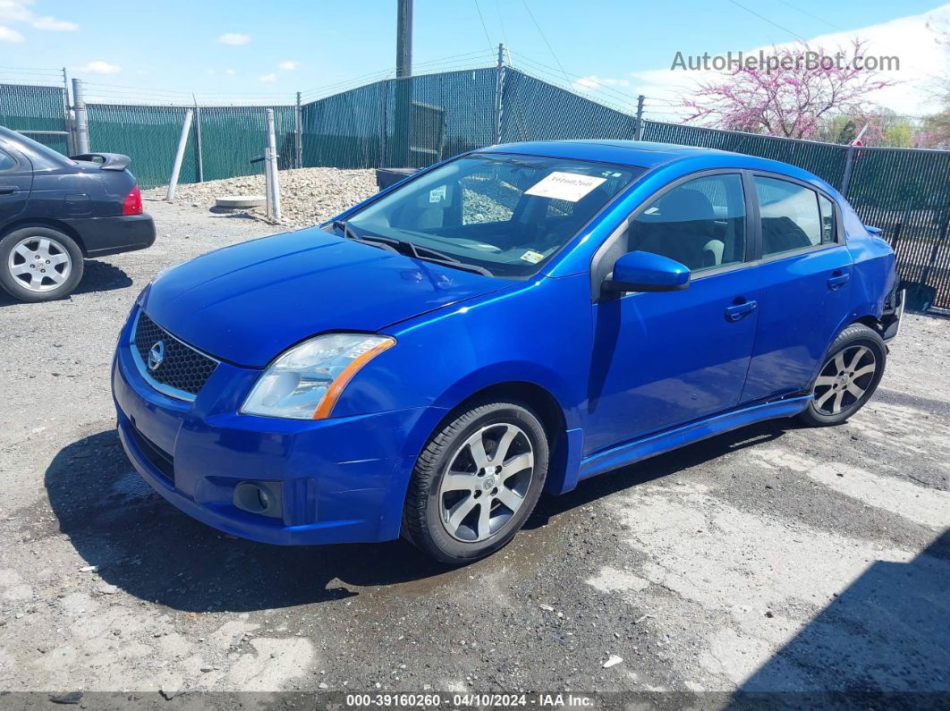 2012 Nissan Sentra 2.0 Sr Blue vin: 3N1AB6AP4CL752081