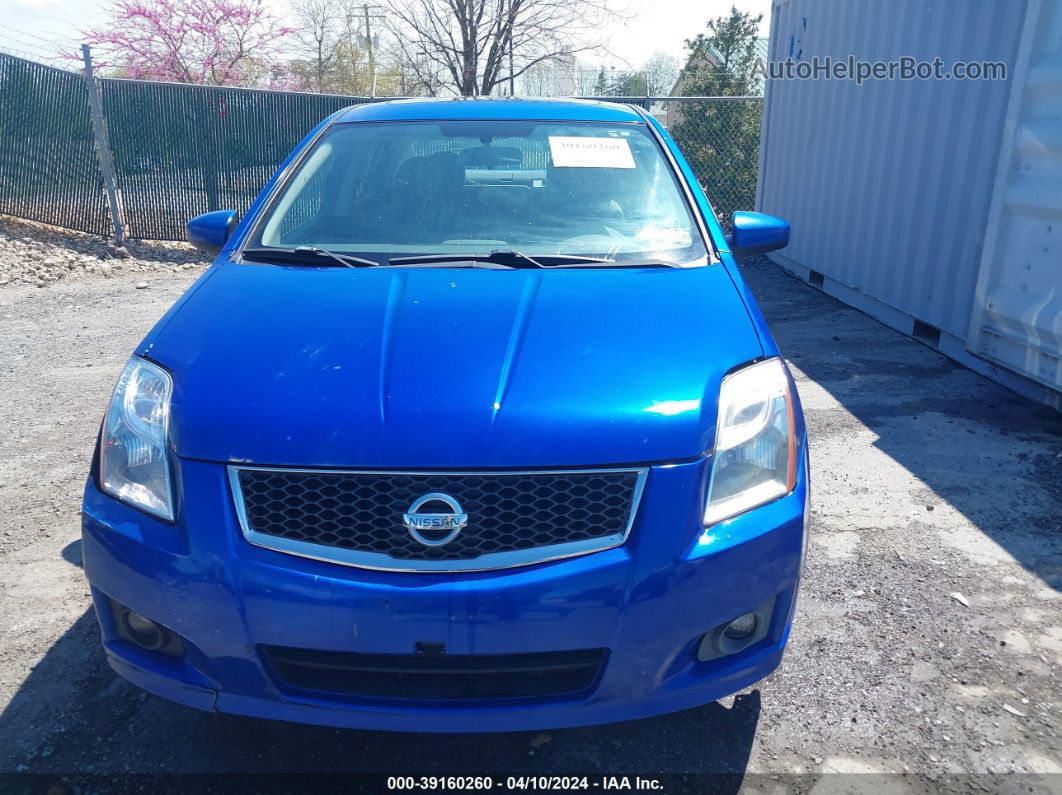 2012 Nissan Sentra 2.0 Sr Blue vin: 3N1AB6AP4CL752081