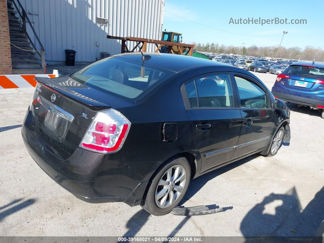 2012 Nissan Sentra 2.0 Sl Black vin: 3N1AB6AP5CL614839