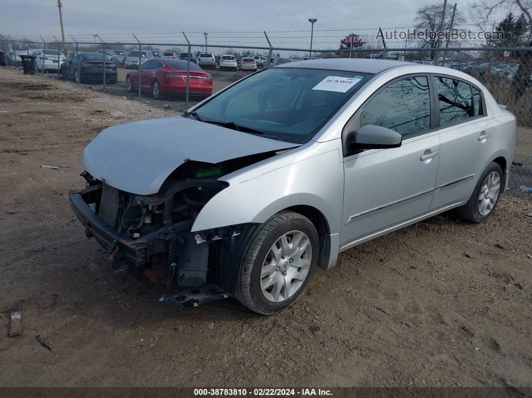 2012 Nissan Sentra 2.0 S Серебряный vin: 3N1AB6AP5CL731840