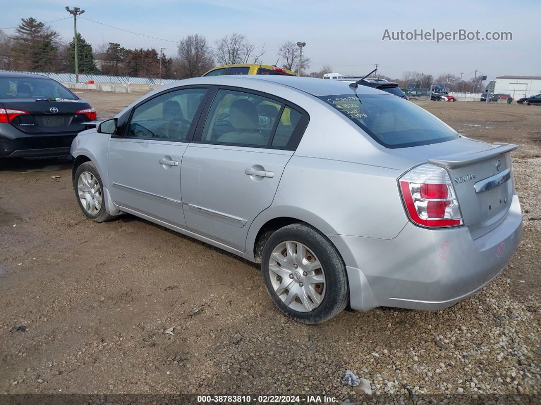 2012 Nissan Sentra 2.0 S Silver vin: 3N1AB6AP5CL731840