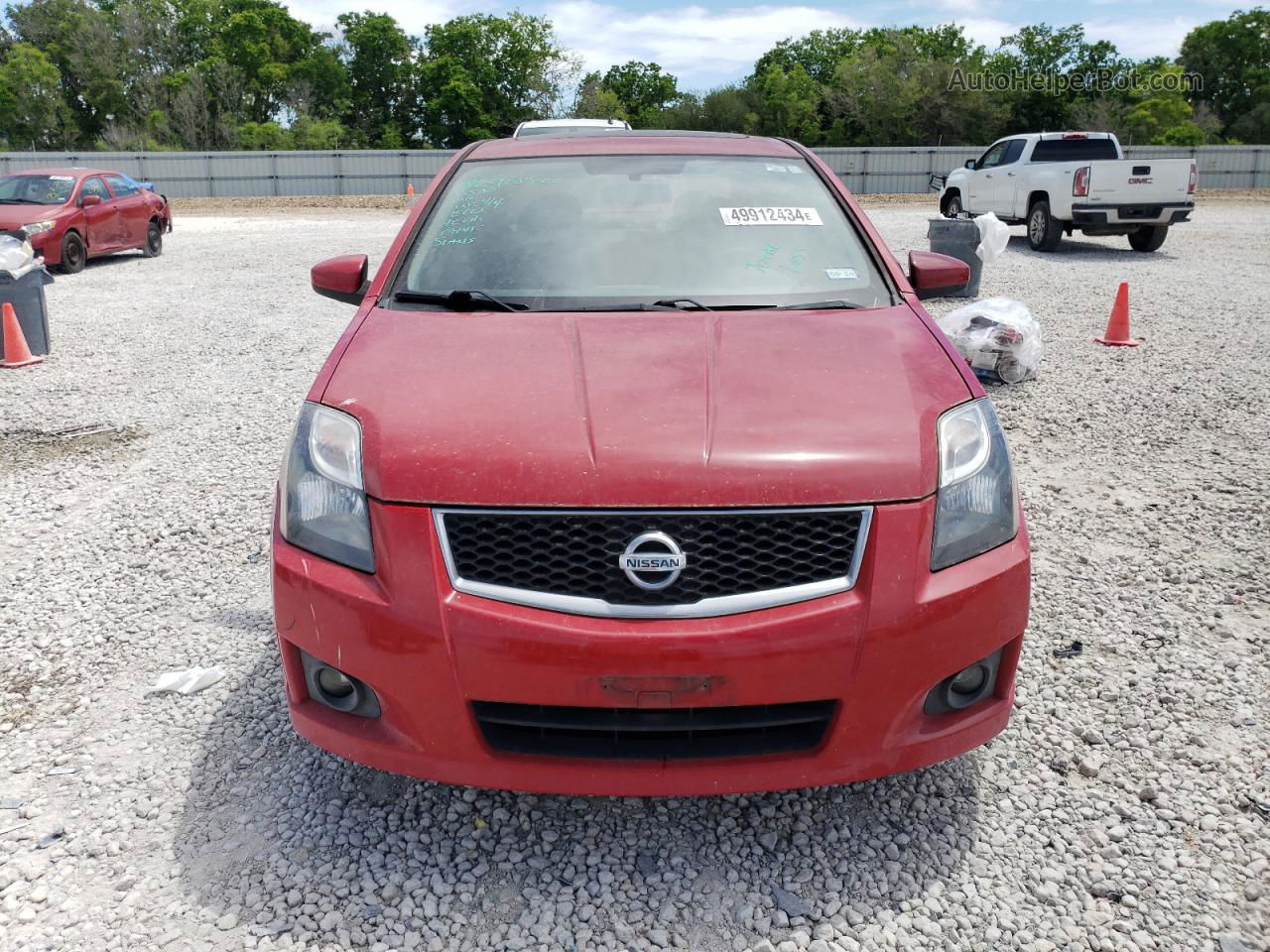 2012 Nissan Sentra 2.0 Red vin: 3N1AB6AP5CL784263