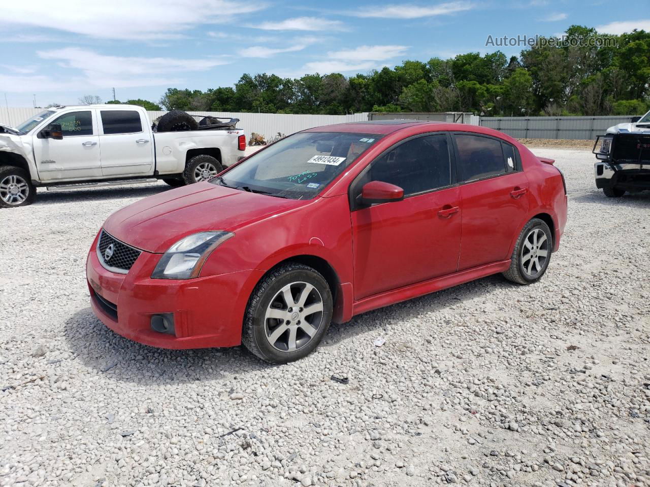 2012 Nissan Sentra 2.0 Red vin: 3N1AB6AP5CL784263