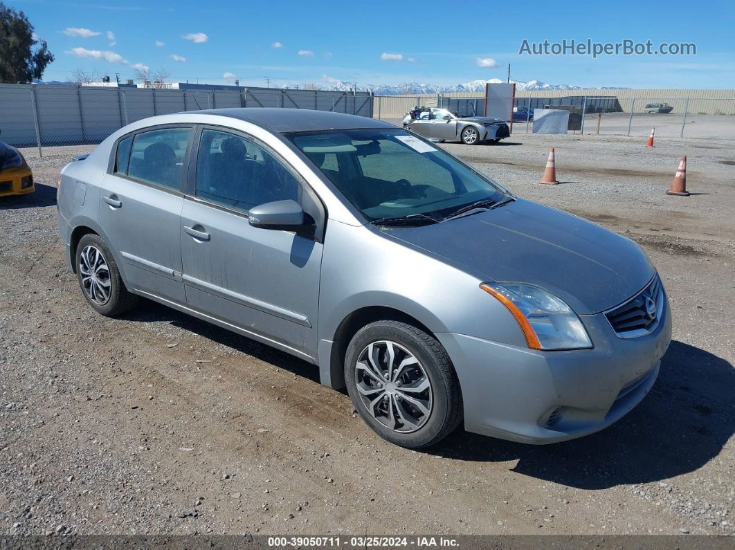 2012 Nissan Sentra 2.0 S Silver vin: 3N1AB6AP6CL659479