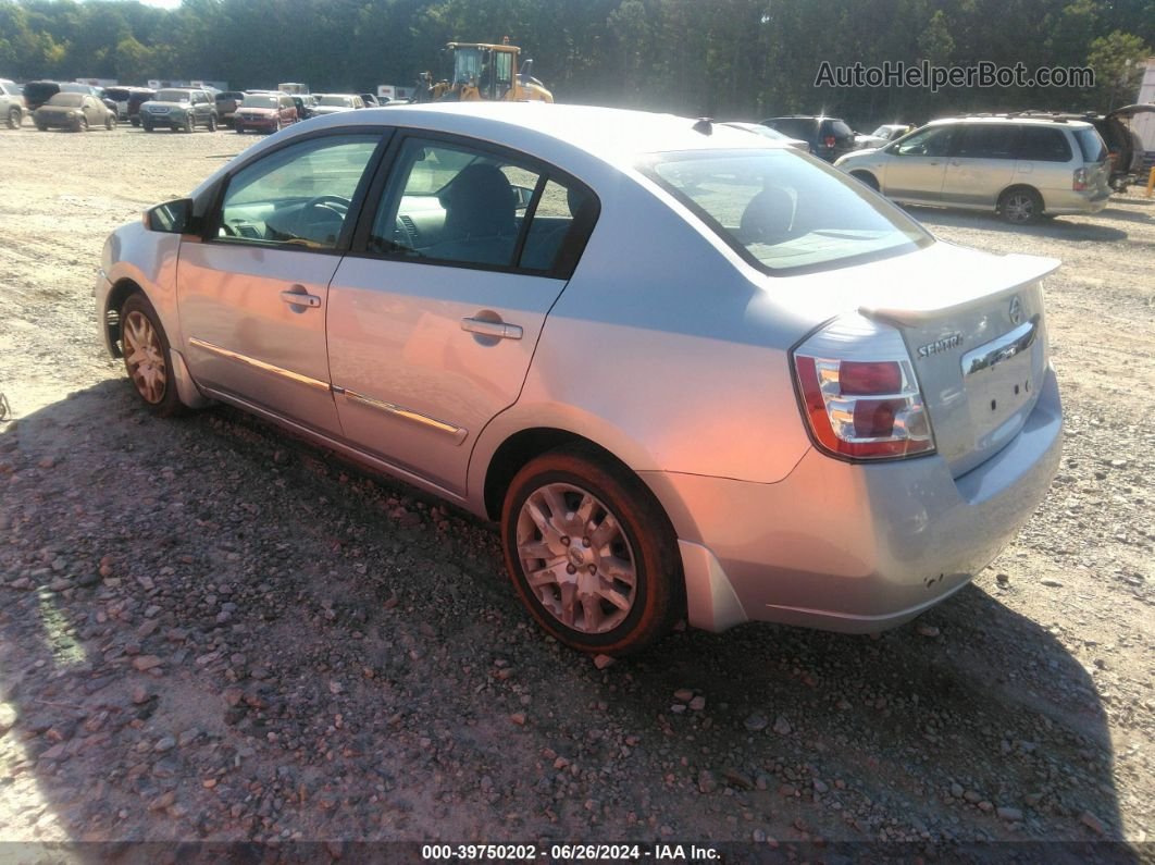 2012 Nissan Sentra 2.0 S Серебряный vin: 3N1AB6AP6CL692790