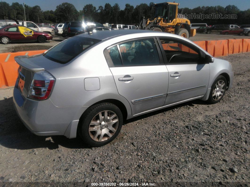 2012 Nissan Sentra 2.0 S Серебряный vin: 3N1AB6AP6CL692790