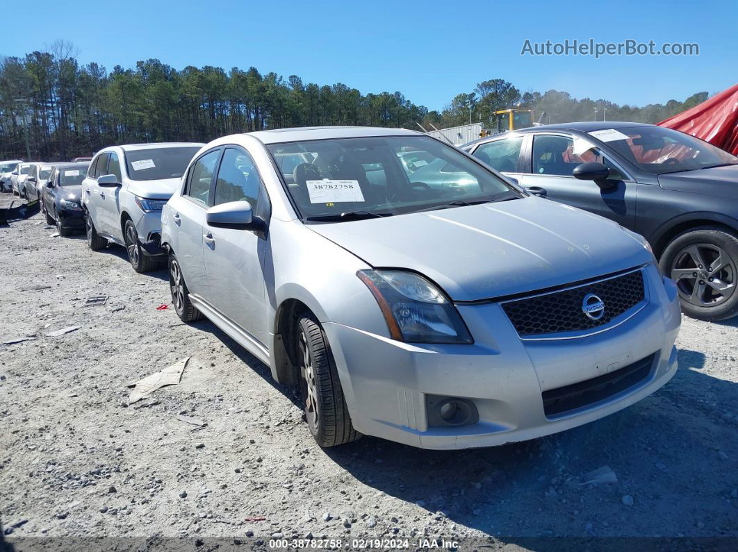 2012 Nissan Sentra 2.0 Sr Silver vin: 3N1AB6AP6CL751840