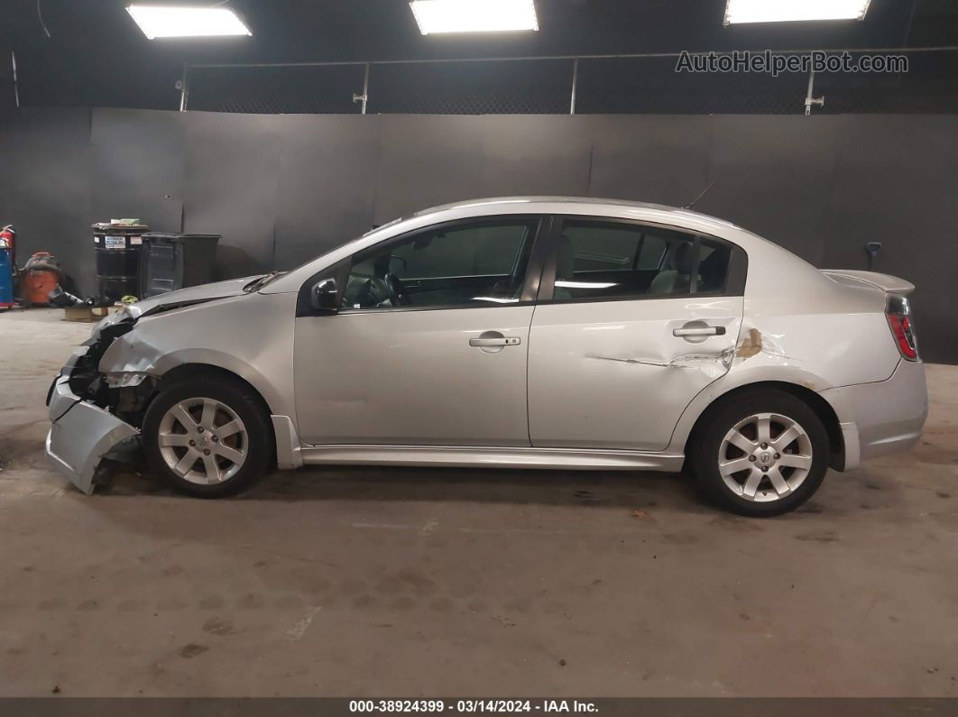 2012 Nissan Sentra 2.0 Sr Silver vin: 3N1AB6AP7CL613255