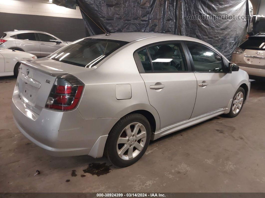 2012 Nissan Sentra 2.0 Sr Silver vin: 3N1AB6AP7CL613255