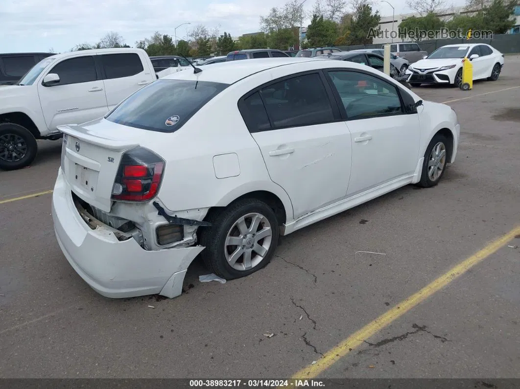 2012 Nissan Sentra 2.0 Sr White vin: 3N1AB6AP7CL698811