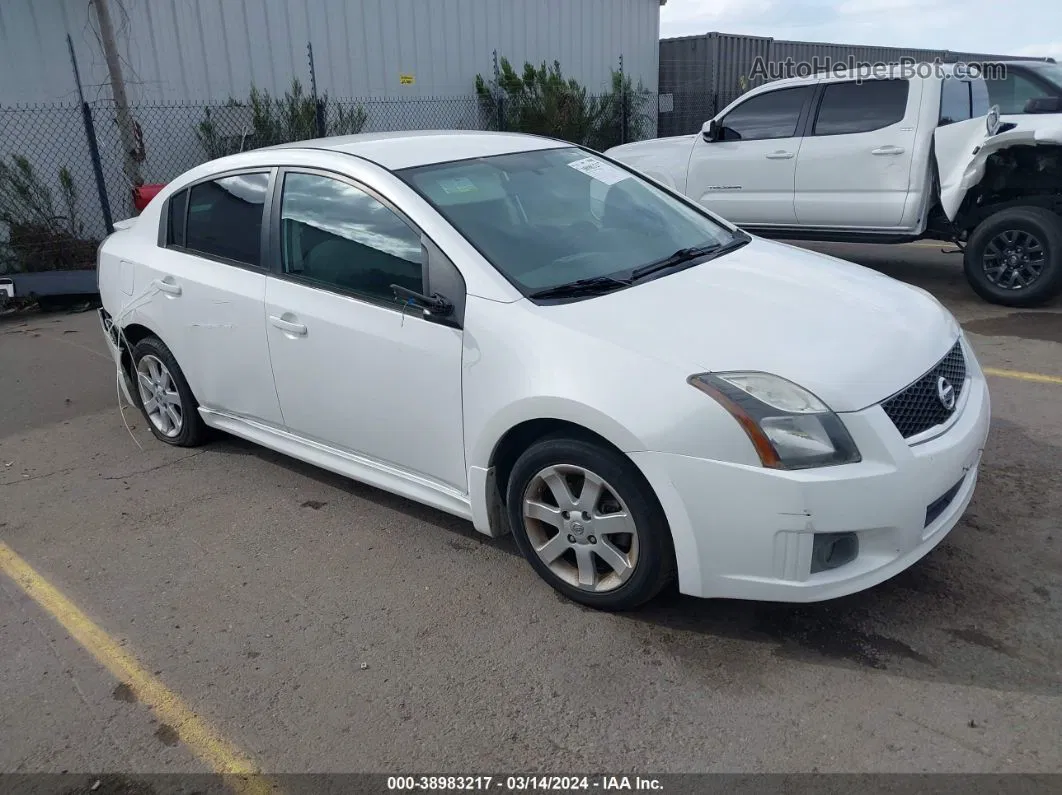 2012 Nissan Sentra 2.0 Sr White vin: 3N1AB6AP7CL698811