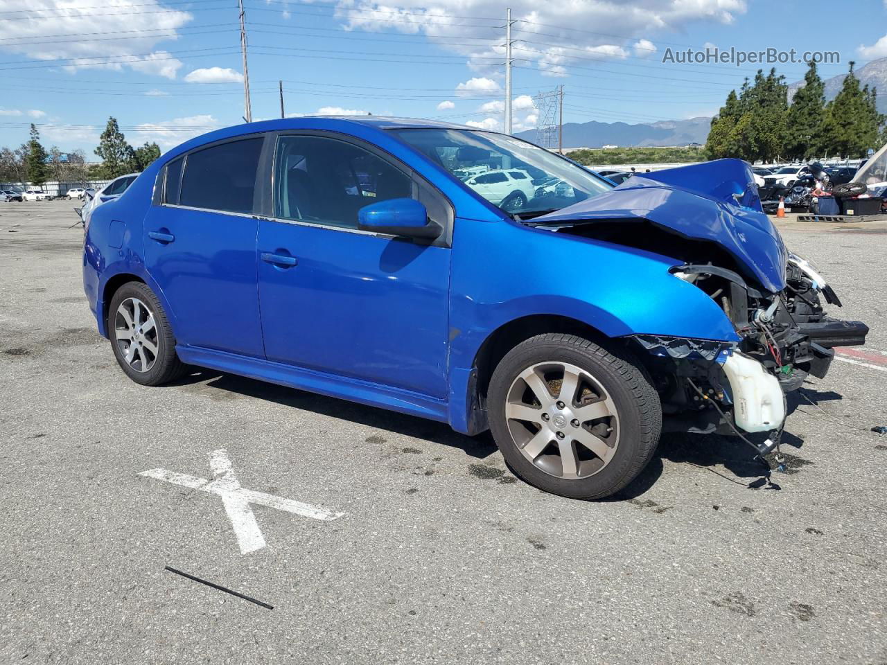 2012 Nissan Sentra 2.0 Синий vin: 3N1AB6AP7CL705837