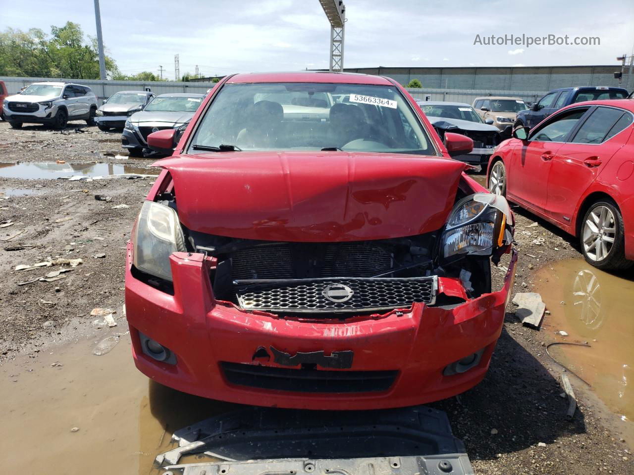 2012 Nissan Sentra 2.0 Red vin: 3N1AB6AP7CL706048