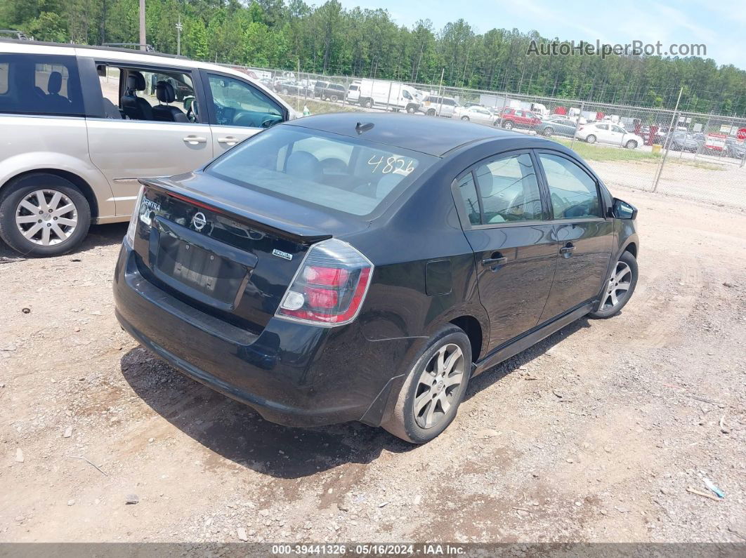 2012 Nissan Sentra 2.0 Sr Black vin: 3N1AB6AP7CL720371