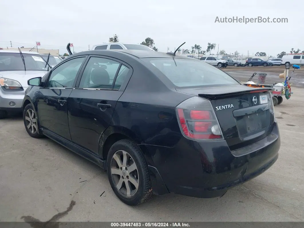 2012 Nissan Sentra 2.0 Sr Black vin: 3N1AB6AP7CL732374