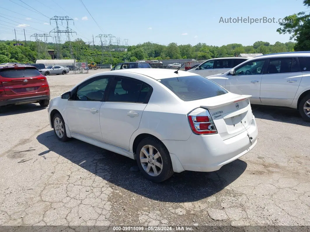 2012 Nissan Sentra 2.0 Sr Белый vin: 3N1AB6AP8CL662559