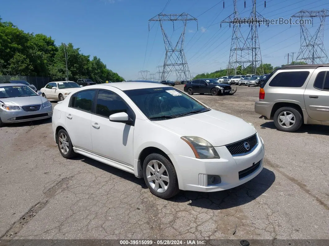 2012 Nissan Sentra 2.0 Sr Белый vin: 3N1AB6AP8CL662559