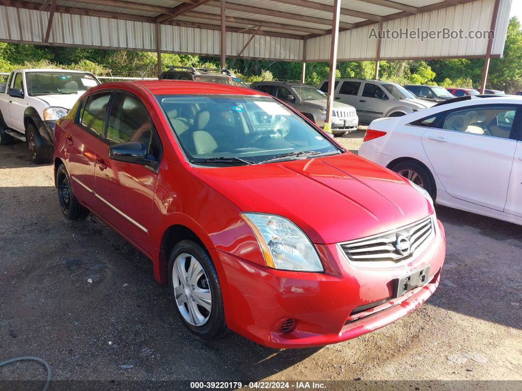 2012 Nissan Sentra 2.0 S Red vin: 3N1AB6AP8CL683914