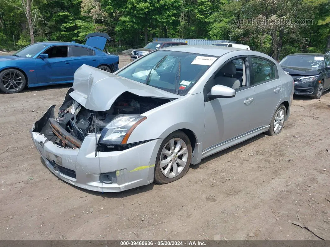 2012 Nissan Sentra 2.0 Sr Silver vin: 3N1AB6AP8CL715079