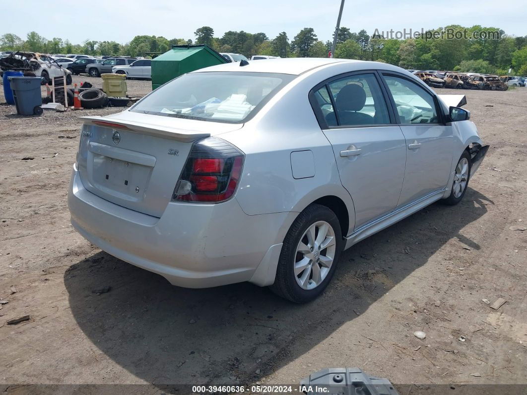 2012 Nissan Sentra 2.0 Sr Silver vin: 3N1AB6AP8CL715079