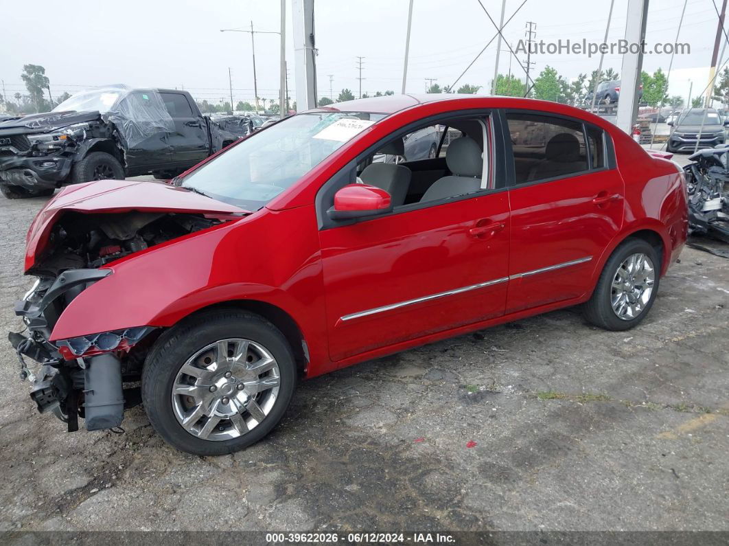 2012 Nissan Sentra 2.0 S Red vin: 3N1AB6AP8CL720377