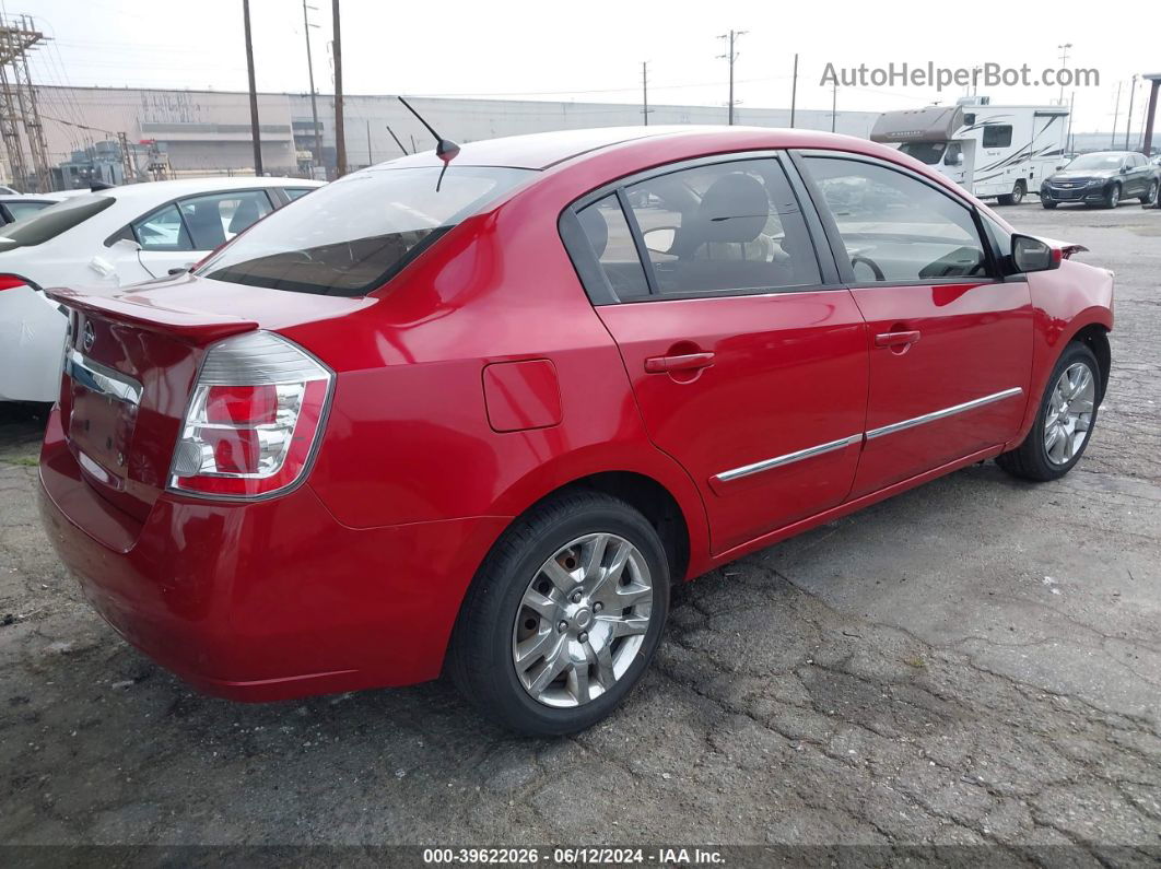 2012 Nissan Sentra 2.0 S Red vin: 3N1AB6AP8CL720377