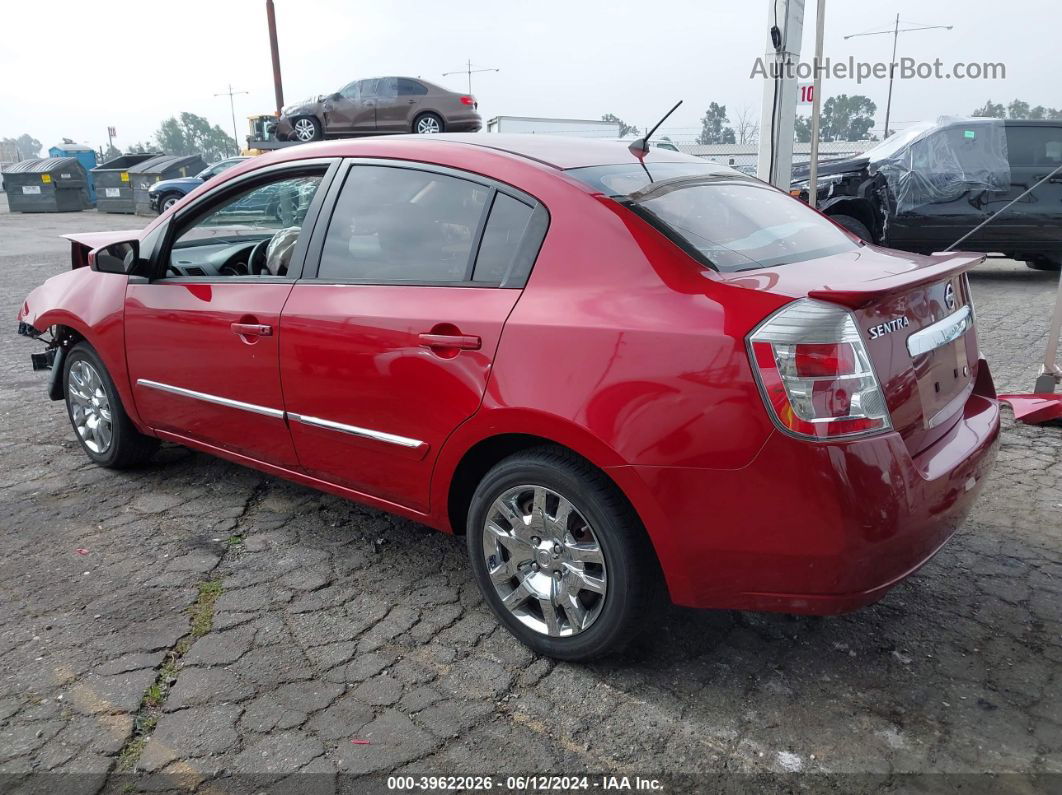 2012 Nissan Sentra 2.0 S Red vin: 3N1AB6AP8CL720377