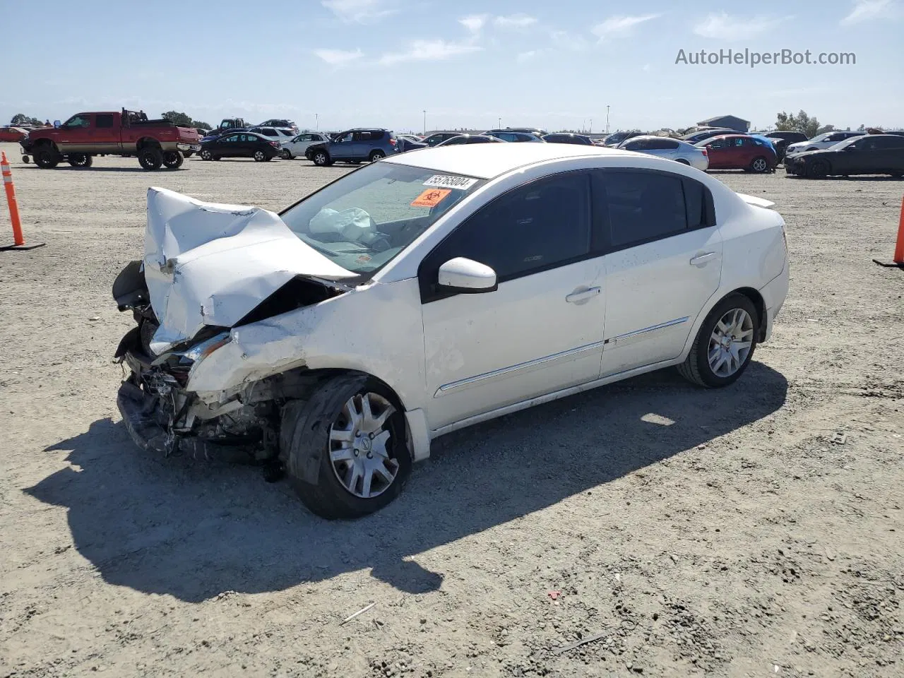 2012 Nissan Sentra 2.0 Белый vin: 3N1AB6AP8CL772382