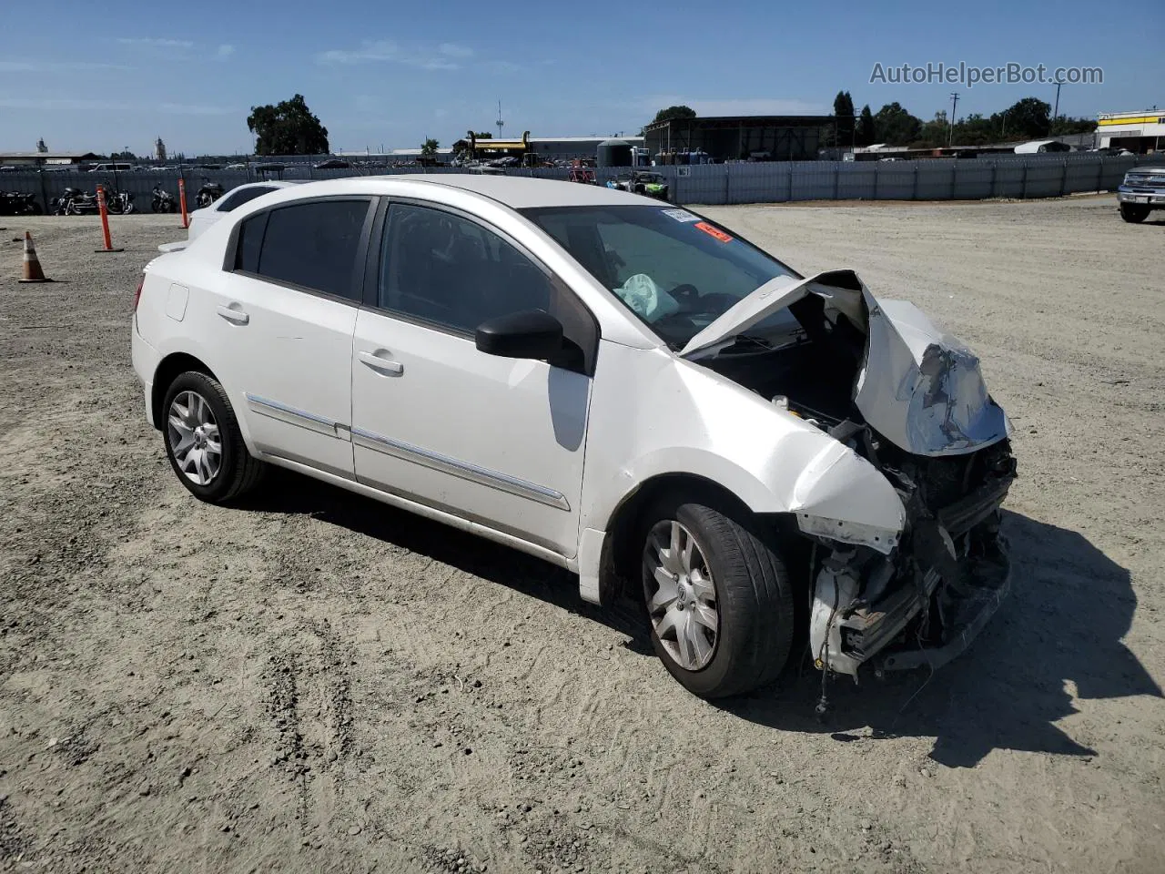 2012 Nissan Sentra 2.0 Белый vin: 3N1AB6AP8CL772382