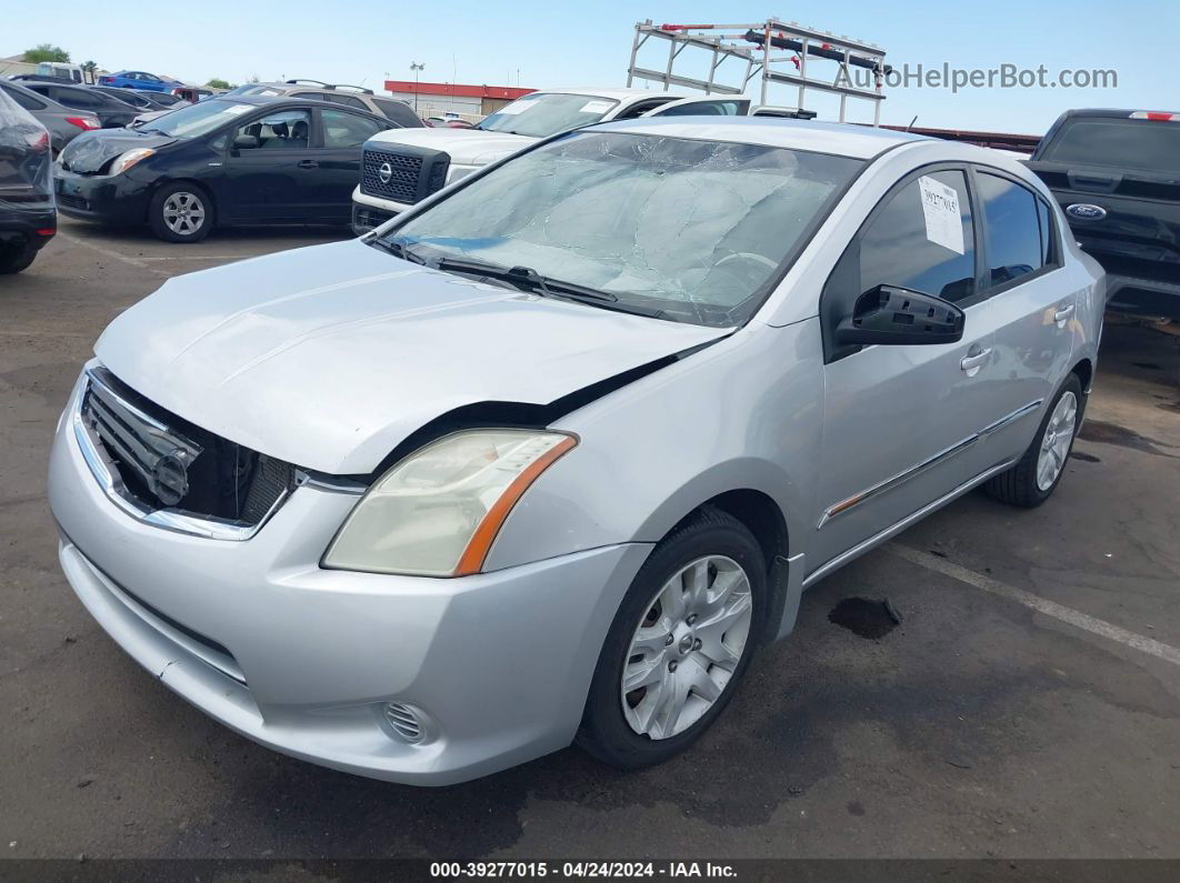 2012 Nissan Sentra 2.0 S Серебряный vin: 3N1AB6AP9CL613600