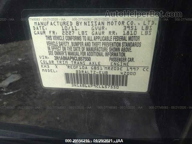 2012 Nissan Sentra 2.0 S Черный vin: 3N1AB6AP9CL657550