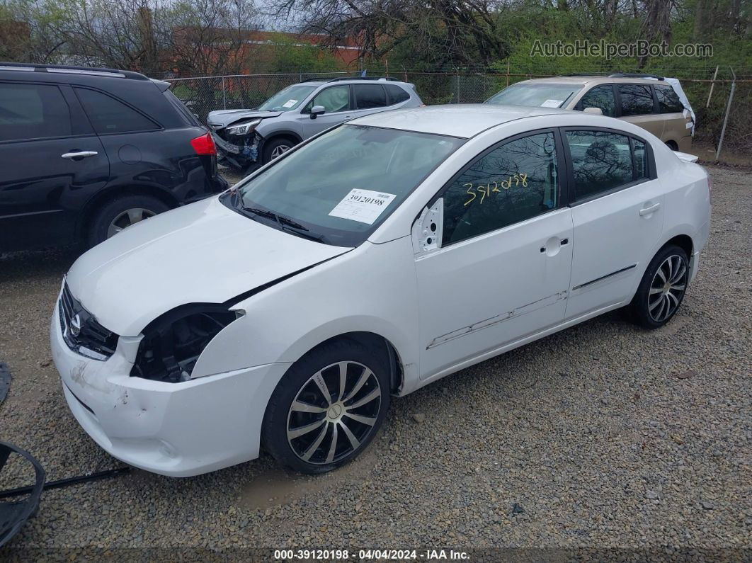 2012 Nissan Sentra 2.0 S Белый vin: 3N1AB6AP9CL739410