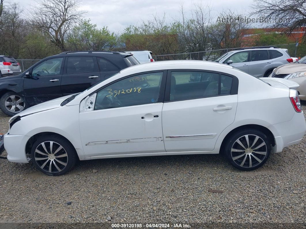 2012 Nissan Sentra 2.0 S Белый vin: 3N1AB6AP9CL739410