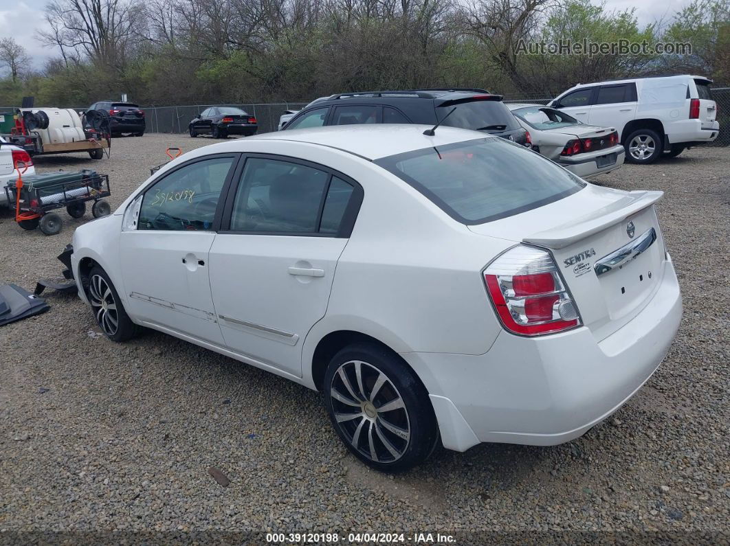 2012 Nissan Sentra 2.0 S Белый vin: 3N1AB6AP9CL739410