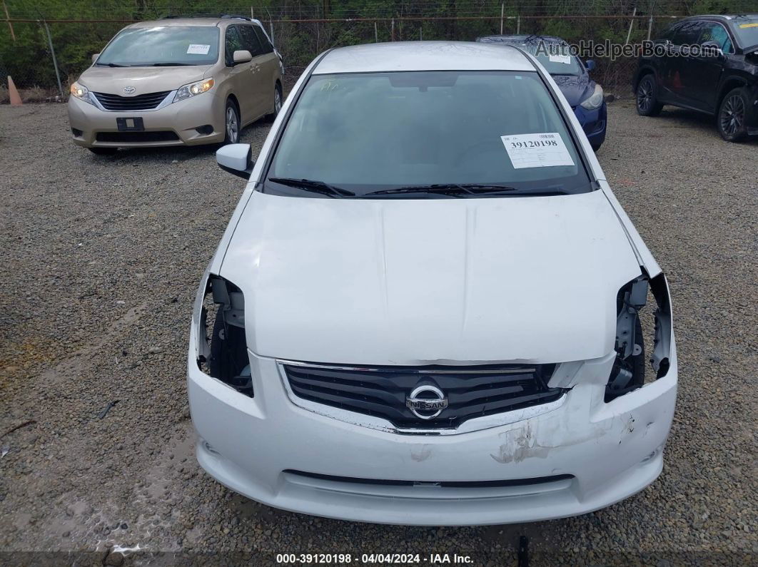 2012 Nissan Sentra 2.0 S Белый vin: 3N1AB6AP9CL739410