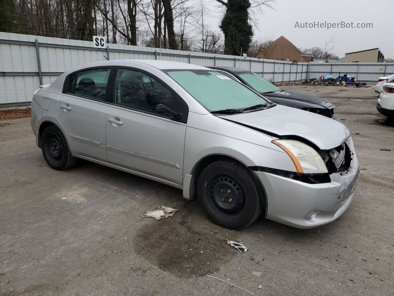 2012 Nissan Sentra 2.0 Серебряный vin: 3N1AB6AP9CL758202