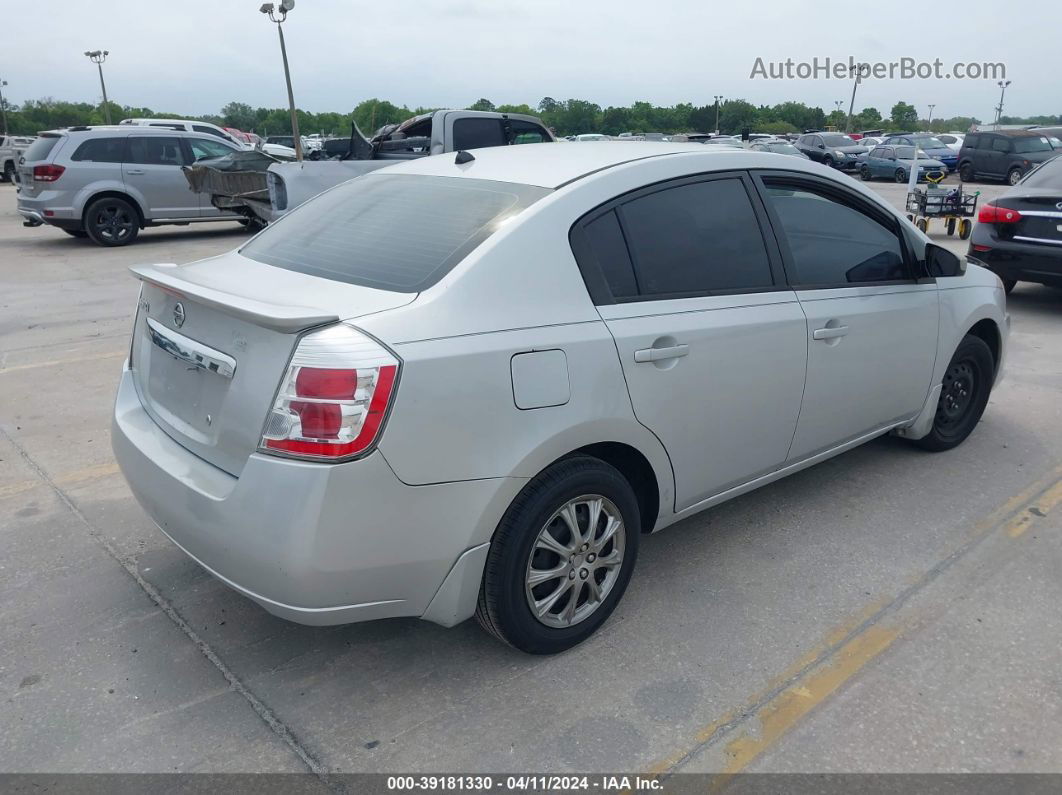 2012 Nissan Sentra 2.0 Silver vin: 3N1AB6APXCL636190