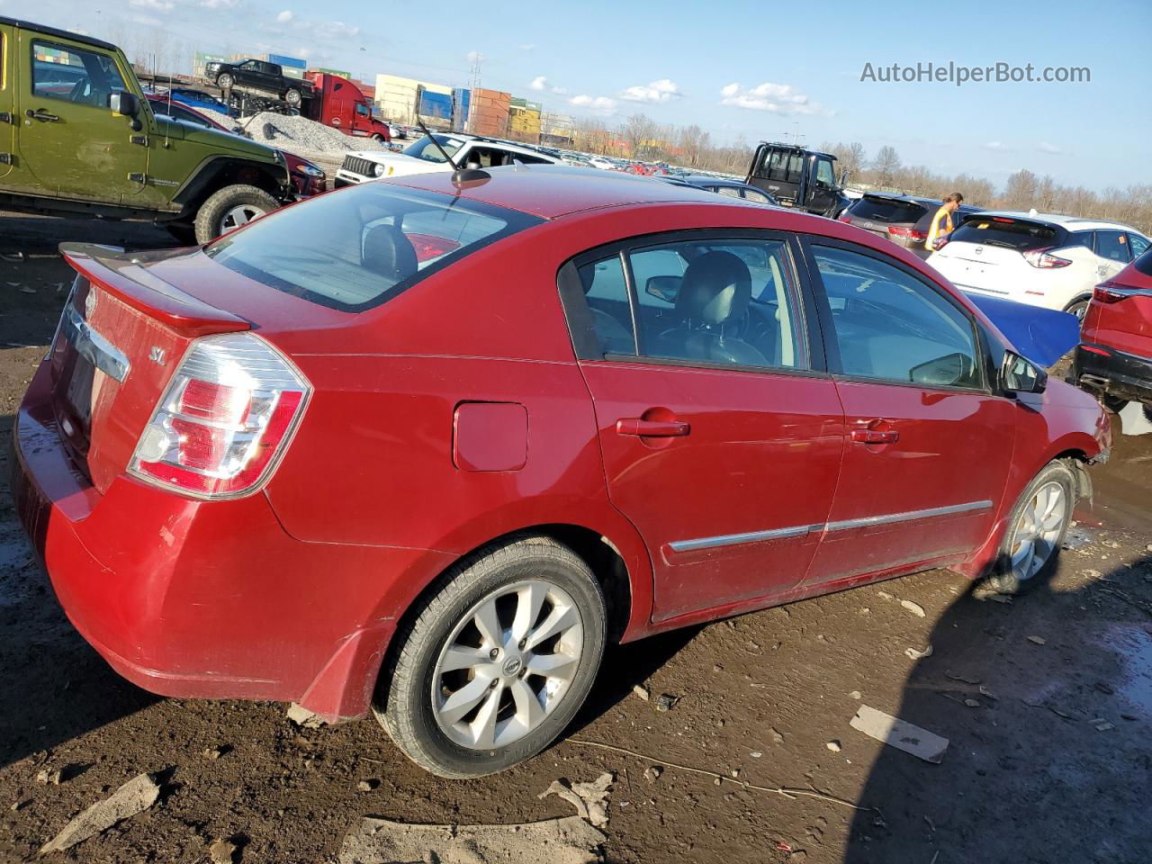 2012 Nissan Sentra 2.0 Red vin: 3N1AB6APXCL644256