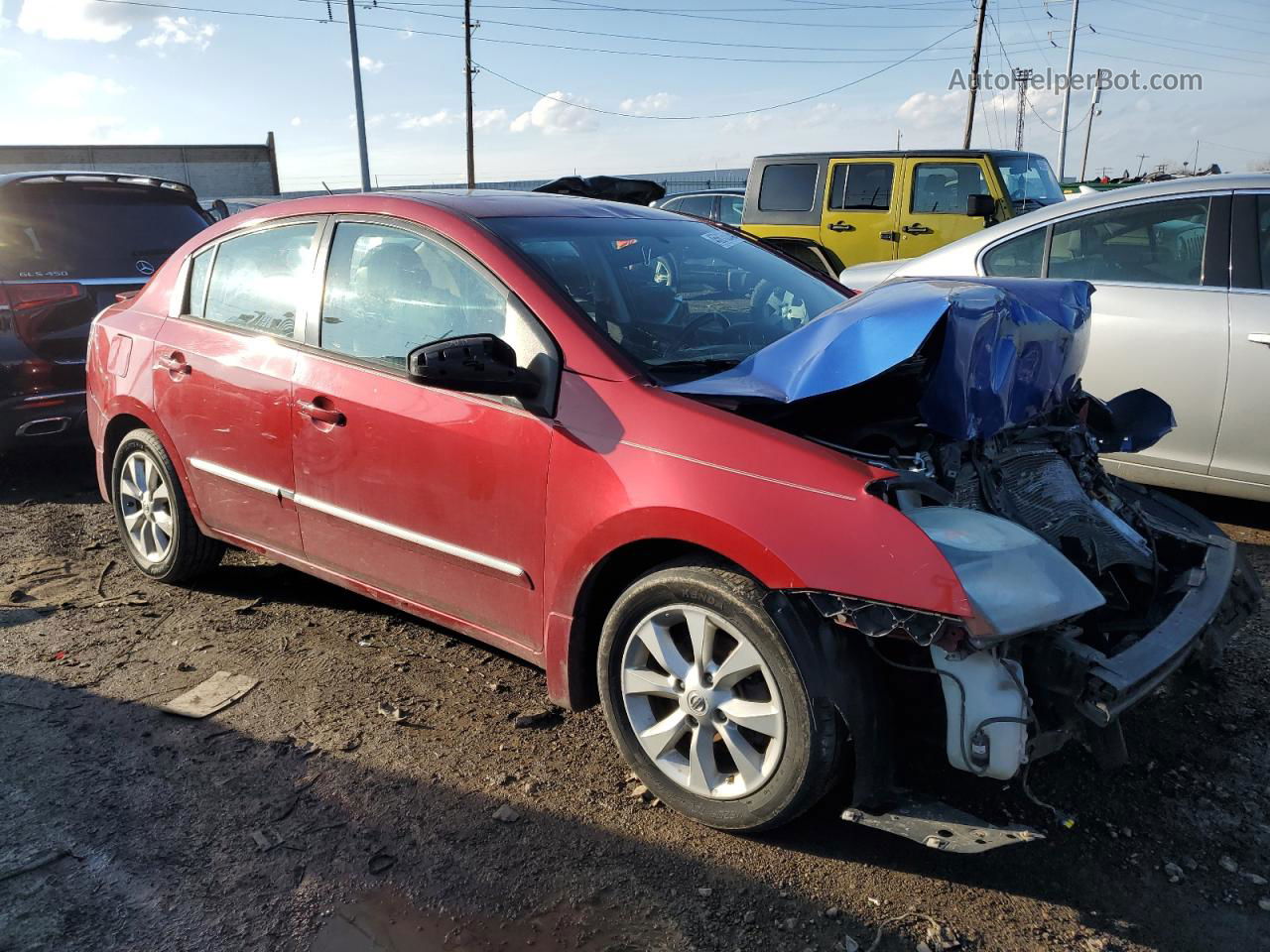 2012 Nissan Sentra 2.0 Red vin: 3N1AB6APXCL644256