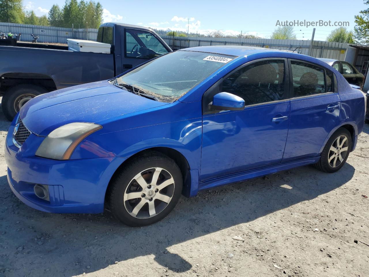 2012 Nissan Sentra 2.0 Blue vin: 3N1AB6APXCL685714