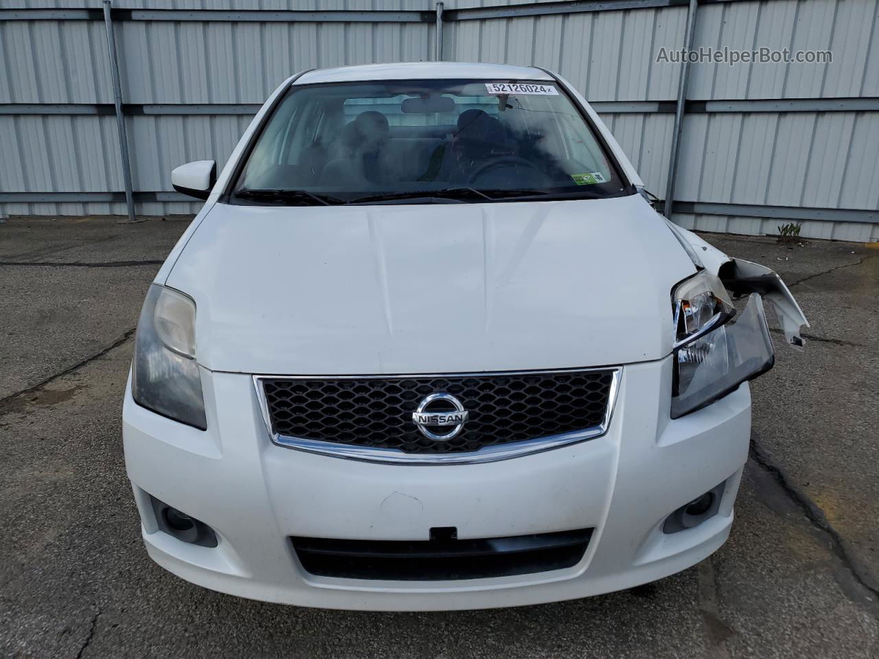 2012 Nissan Sentra 2.0 White vin: 3N1AB6APXCL727184