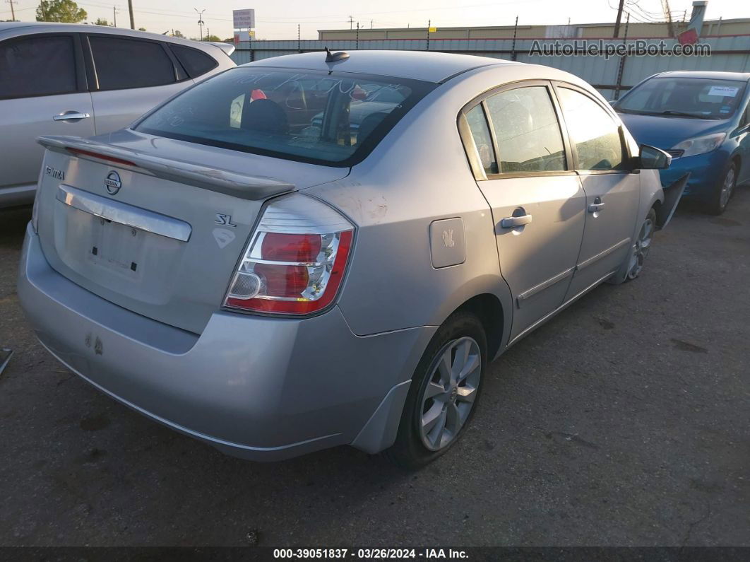 2012 Nissan Sentra 2.0 Sl Silver vin: 3N1AB6APXCL741053