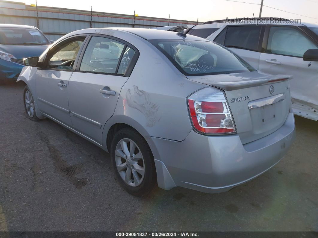 2012 Nissan Sentra 2.0 Sl Silver vin: 3N1AB6APXCL741053