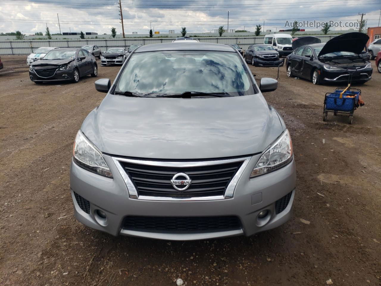 2014 Nissan Sentra S Gray vin: 3N1AB7AP0EL620525