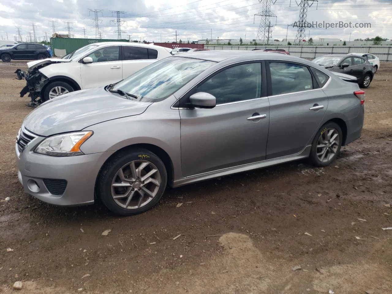 2014 Nissan Sentra S Gray vin: 3N1AB7AP0EL620525