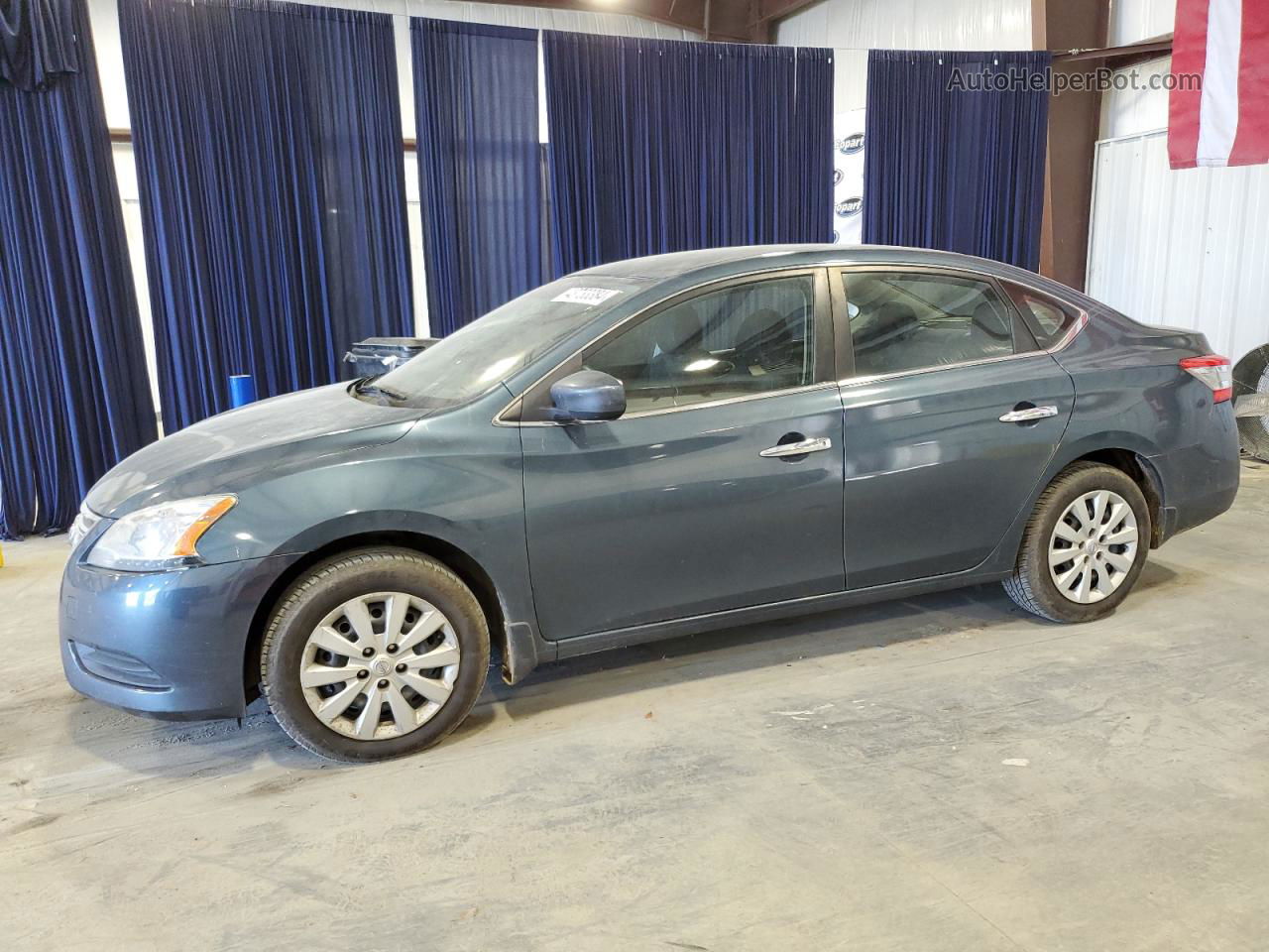 2014 Nissan Sentra S Blue vin: 3N1AB7AP0EY216062