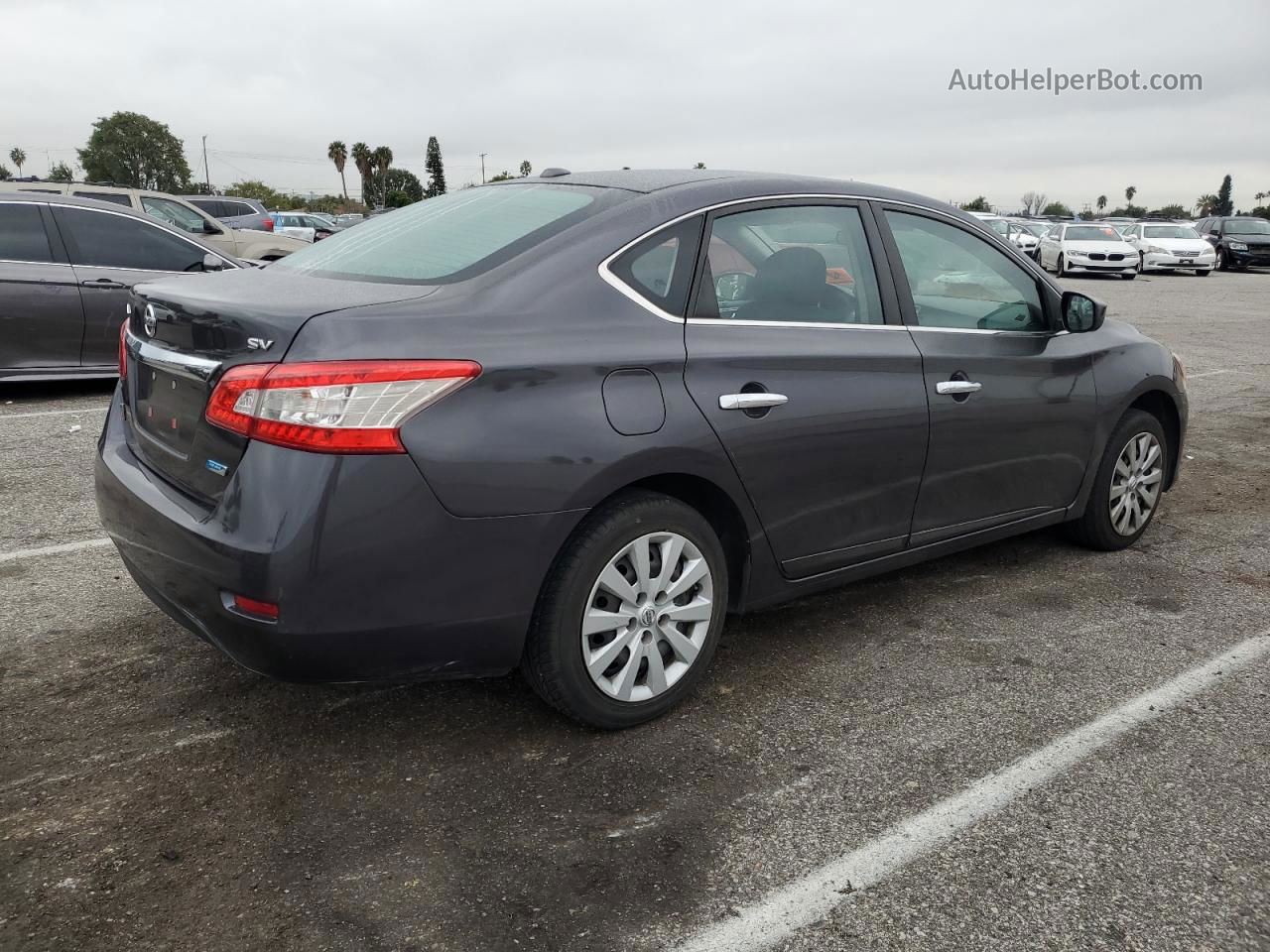 2014 Nissan Sentra S Серый vin: 3N1AB7AP0EY258876